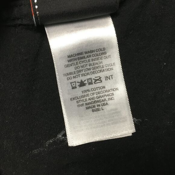 Harley Davidson Classic Logo Tee Black Orange Short Sleeve Motorcycle Women's L - Picture 6 of 7